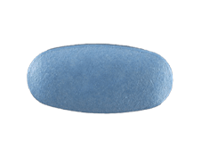 A picture of a Sildenafil pill.