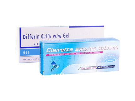 Co-cyprindiol and acne gel bundle