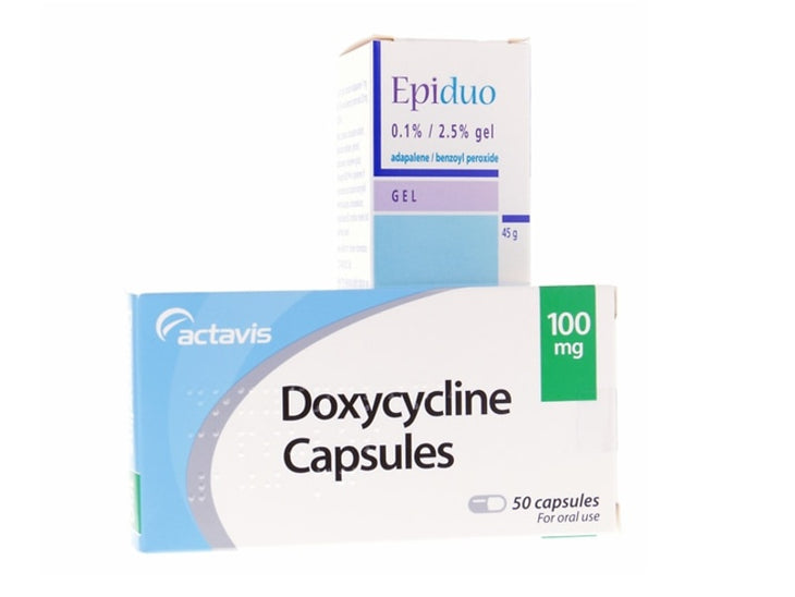 Doxycycline and Epiduo gel acne treatment